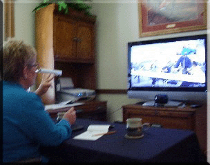 What Now? Lisa Carter provides direction and answers questions during TIA implementation via video conference.